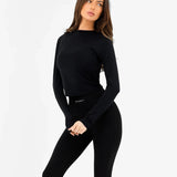 SculptForm Long Sleeve Top - Black
