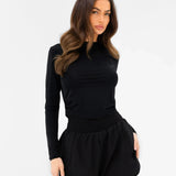 SculptForm Long Sleeve Top - Black