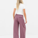 Kady Cross Over Trousers - Dusty Rose