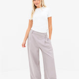 Kady Cross Over Trousers - Pebble