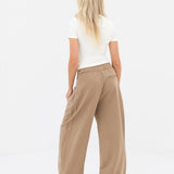 Kady Cross Over Trousers - Tan
