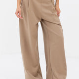 Kady Cross Over Trousers - Tan