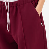 Alana Double Waist Trousers - Burgundy