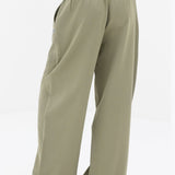 Alana Double Waist Trousers - Warm Olive