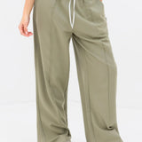 Alana Double Waist Trousers - Warm Olive