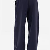 Alana Double Waist Trousers - Soft Navy
