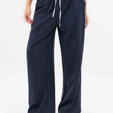 Alana Double Waist Trousers - Soft Navy
