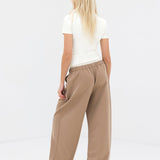 Alana Double Waist Trousers - Tan
