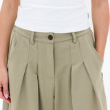 Ali Pleated Trousers - Warm Olive