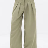 Ali Pleated Trousers - Warm Olive