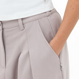 Ali Pleated Trousers - Pebble