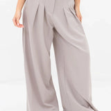Ali Pleated Trousers - Pebble