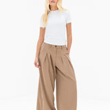Ali Pleated Trousers - Tan