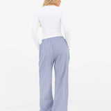 Noa Stripe Trousers - Navy Stripe