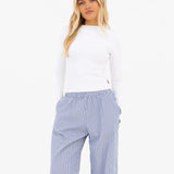 Noa Stripe Trousers - Navy Stripe
