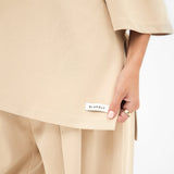 Cleo Off The Shoulder Top - Soft Tan
