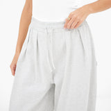 Cleo Wide Leg Trousers - Marl Grey