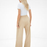 Cleo Wide Leg Trousers - Soft Tan