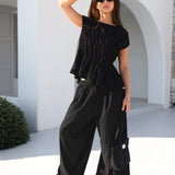 Alessia Linen Trousers - Black