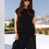 Alessia Linen Trousers - Black