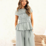 Alessia Linen Trousers - Soft Sage