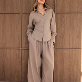 Alessia Linen Trousers - Tan