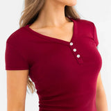 Rosie Pointelle Top - Soft Burgundy
