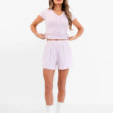 Avery Pointelle Top - Heart Print