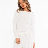 Avery Pointelle Long Sleeve Top - Cherry Print