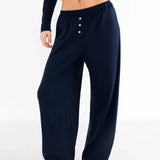 Rosie Pointelle Trousers - Light Navy
