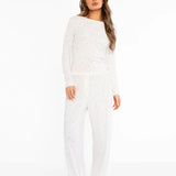 Avery Pointelle Trousers - Cherry Print