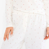 Avery Pointelle Trousers - Cherry Print