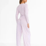 Avery Pointelle Trousers - Heart Print
