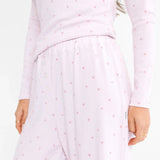Avery Pointelle Trousers - Heart Print