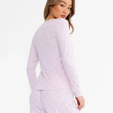 Avery Pointelle Trousers - Heart Print