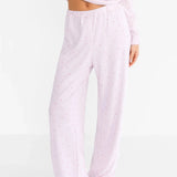 Avery Pointelle Trousers - Heart Print