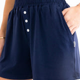 Rosie Pointelle Shorts - Light Navy