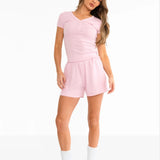 Rosie Pointelle Shorts - Pale Pink