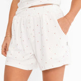 Avery Pointelle Shorts - Cherry Print