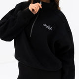 Addie 1/4 Zip Jumper - Black