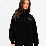 Addie 1/4 Zip Jumper - Black