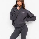 Addie 1/4 Zip Jumper - Charcoal