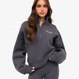 Addie 1/4 Zip Jumper - Charcoal