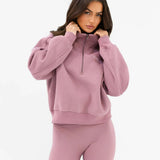 Addie 1/4 Zip Jumper - Dusty Pink