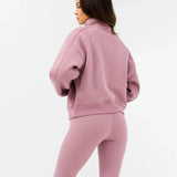 Addie 1/4 Zip Jumper - Dusty Pink