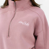 Addie 1/4 Zip Jumper - Dusty Pink