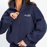 Addie 1/4 Zip Jumper - True Navy