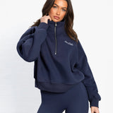 Addie 1/4 Zip Jumper - True Navy