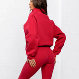 Addie 1/4 Zip Jumper - Cherry Red