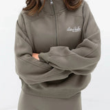 Addie 1/4 Zip Jumper - Safari Green